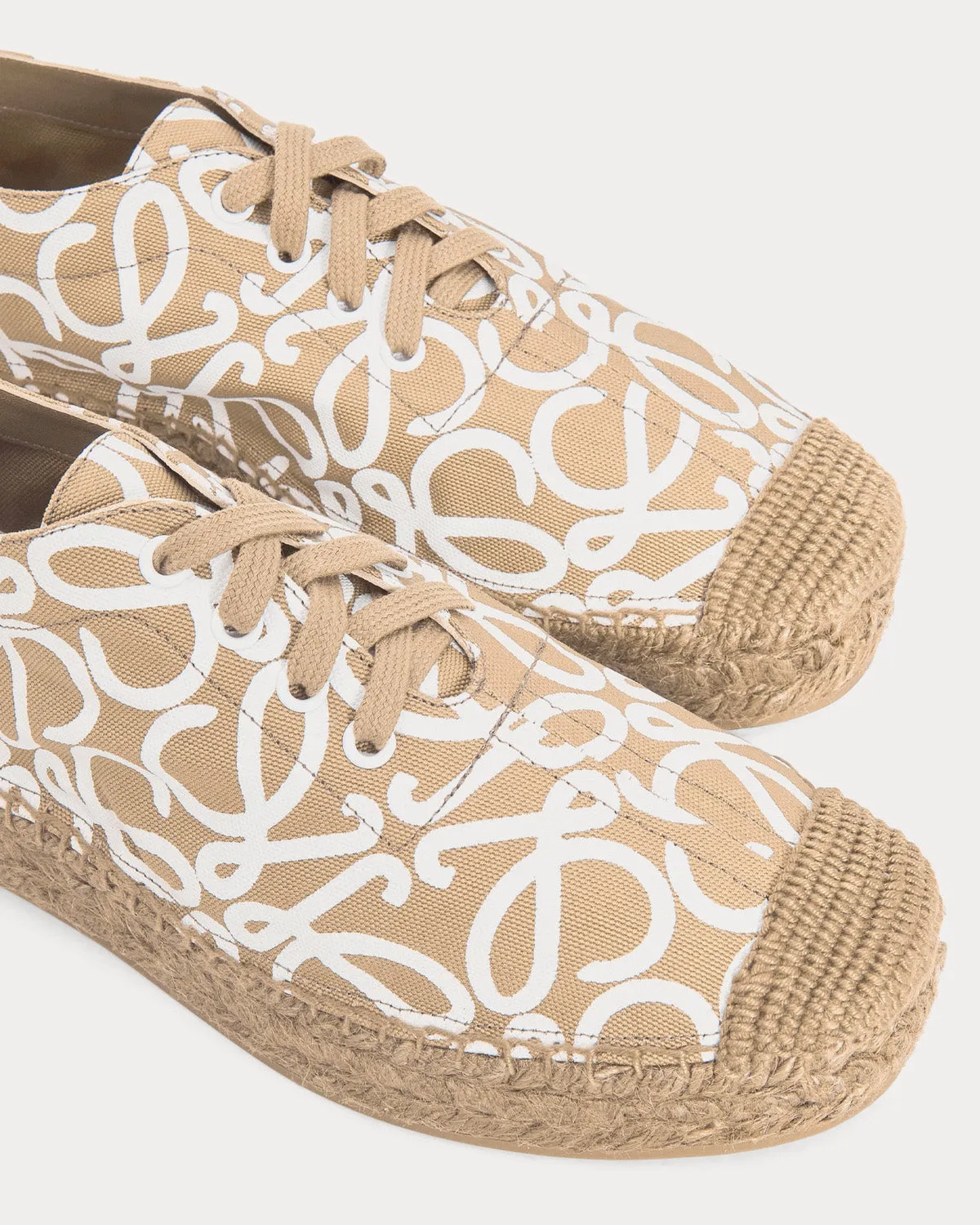 Solar Lace-Up Canvas Oat Milk Low Top Sneakers
