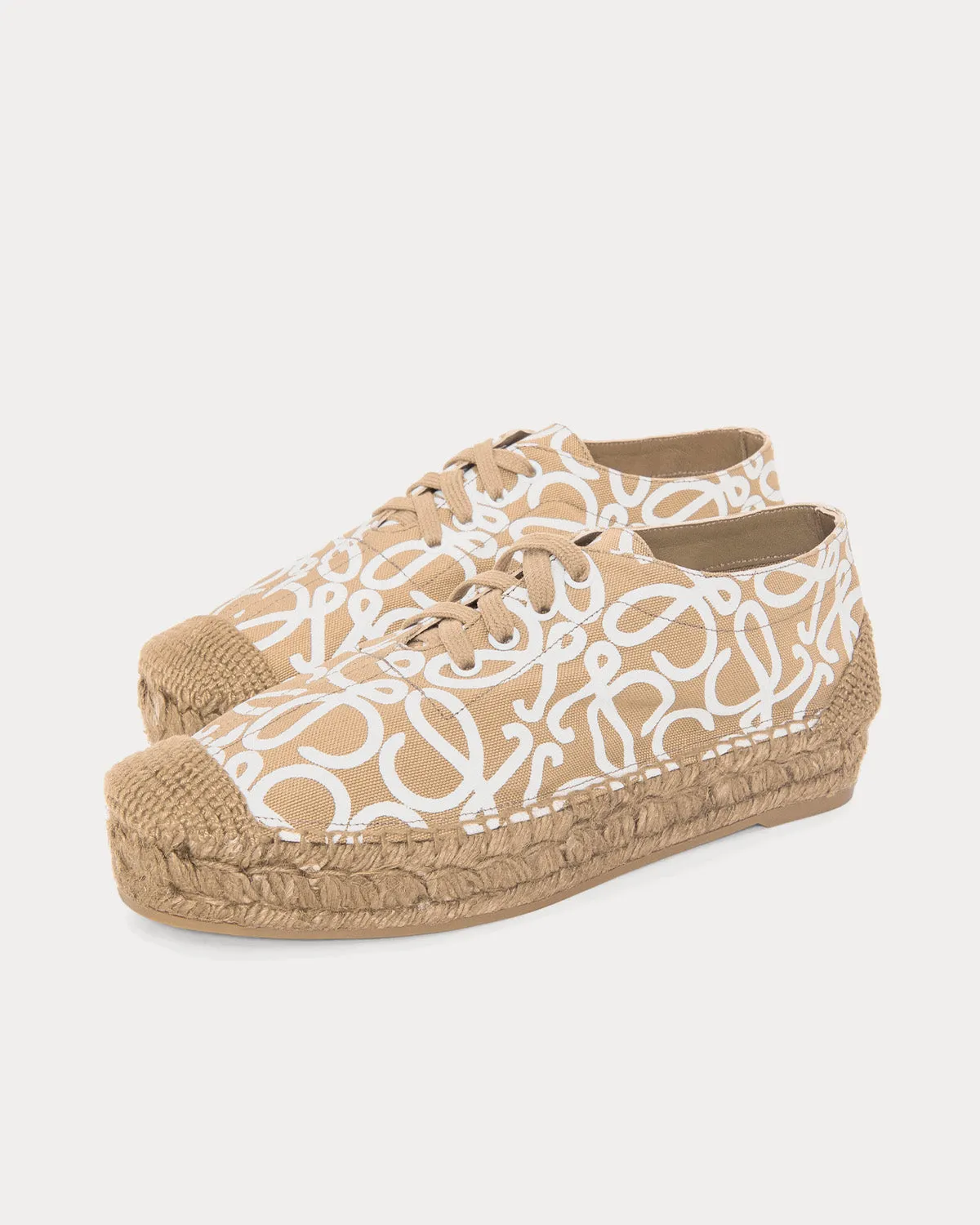 Solar Lace-Up Canvas Oat Milk Low Top Sneakers
