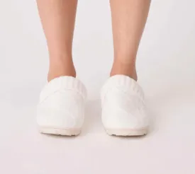 The Cable Crew Slipper in Ivory