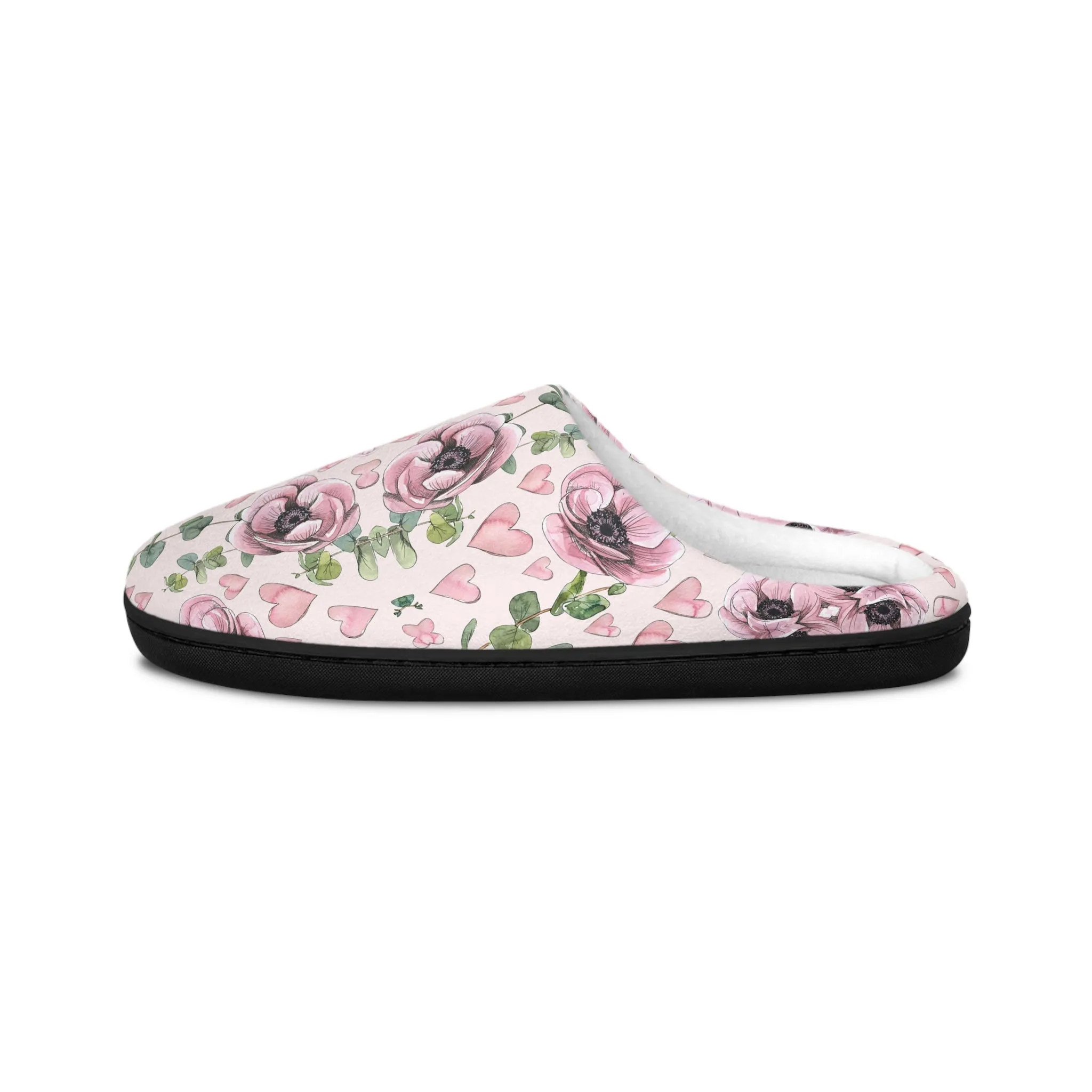 Women's Indoor Slippers - Pink Valentines Botanicals Collection (Kaleidoscope)