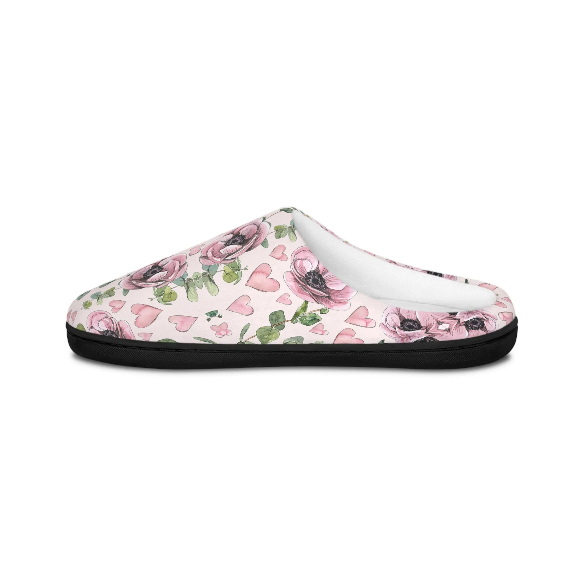 Women's Indoor Slippers - Pink Valentines Botanicals Collection (Kaleidoscope)