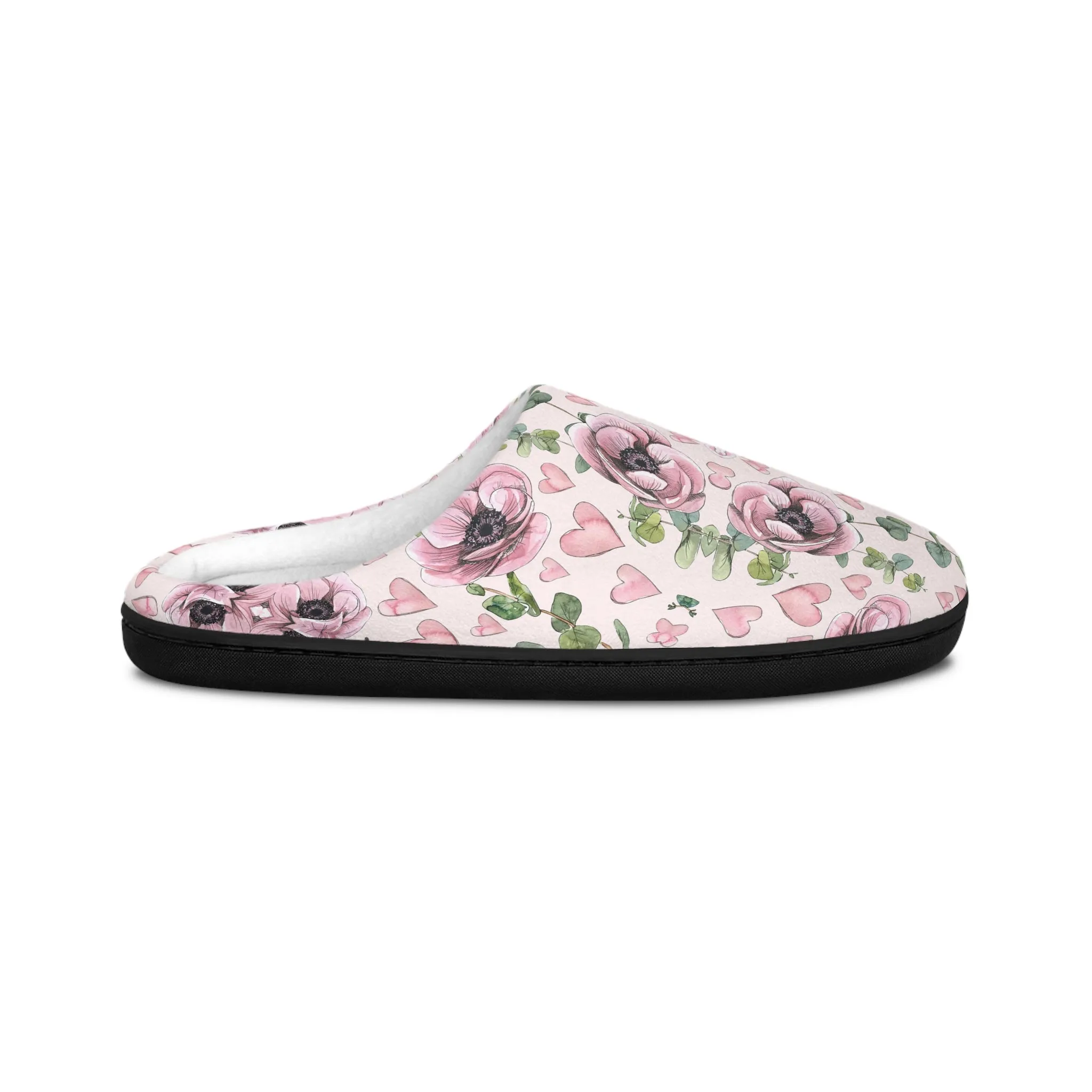 Women's Indoor Slippers - Pink Valentines Botanicals Collection (Kaleidoscope)