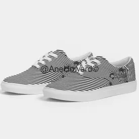 Women's Lace Up Canvas Shoe Zebra