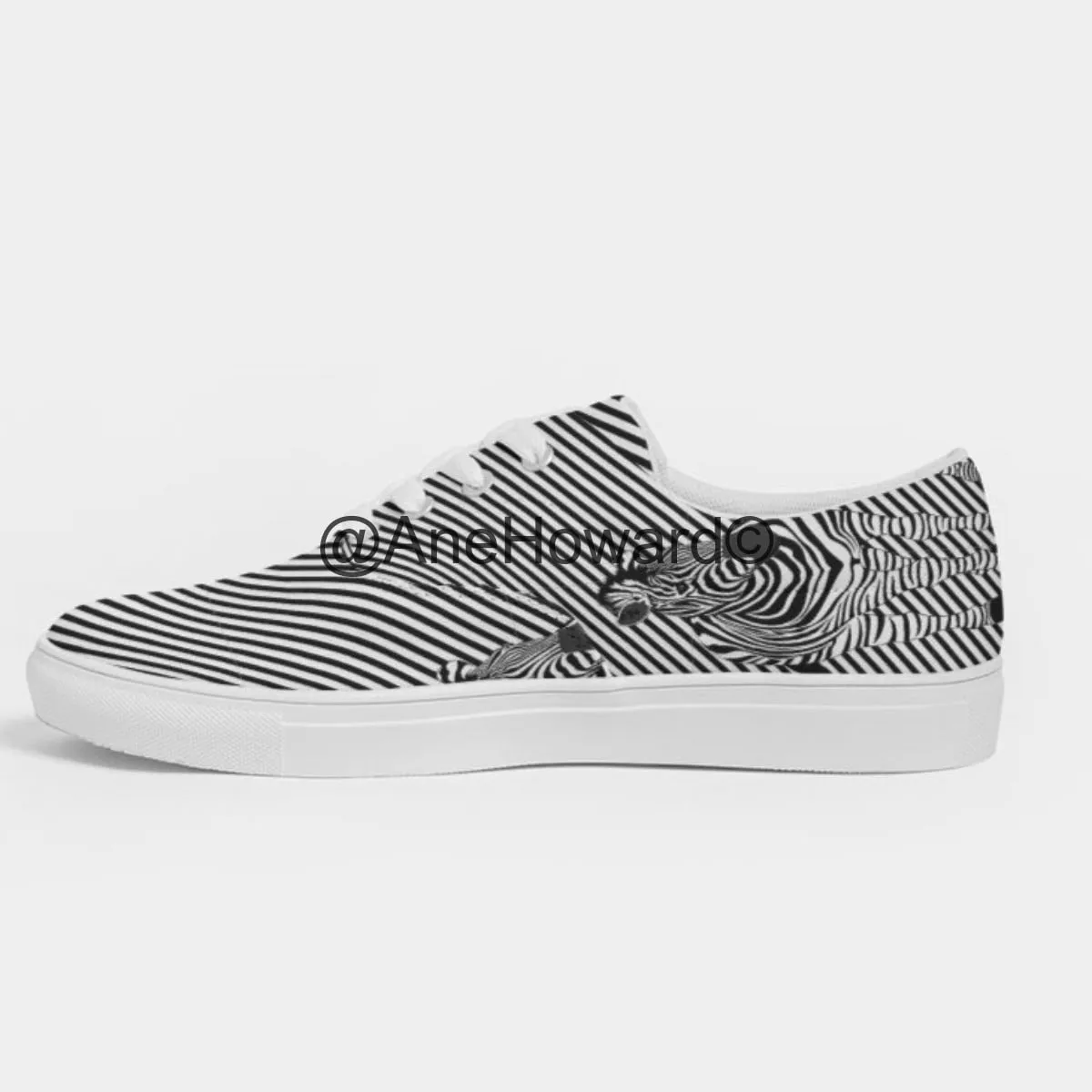 Women's Lace Up Canvas Shoe Zebra