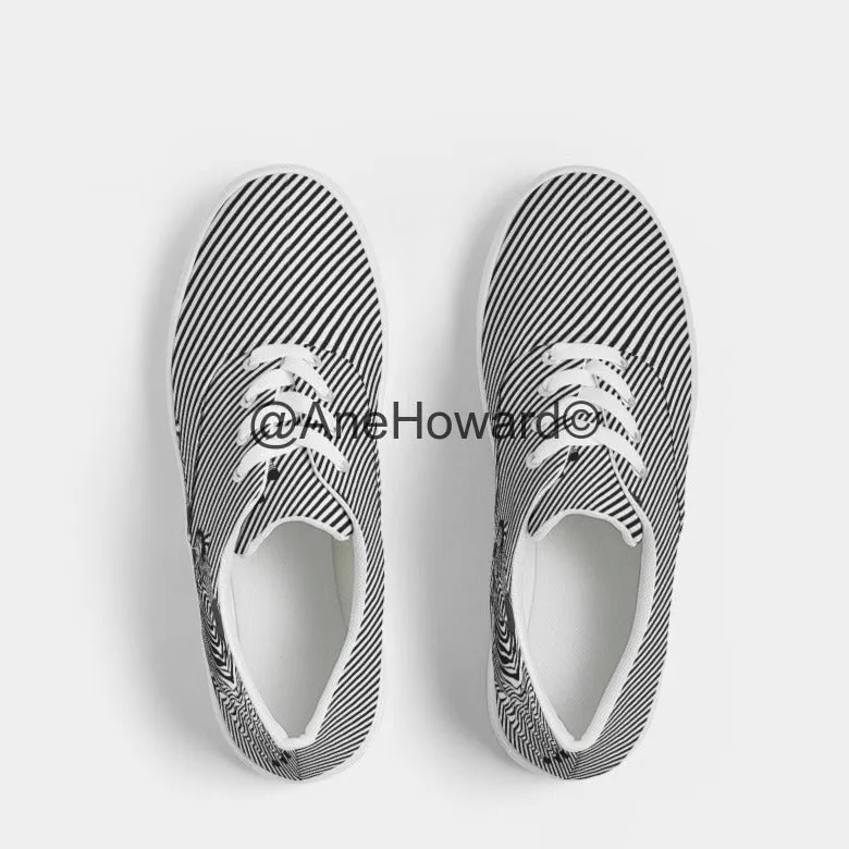 Women's Lace Up Canvas Shoe Zebra